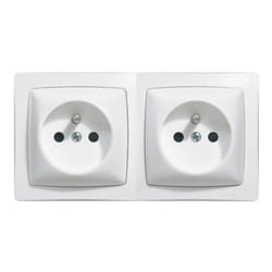 Prise de courant double 2 poles - Legrand - 86078 - Blanc RAL 9010 - Intérieur - Electrique