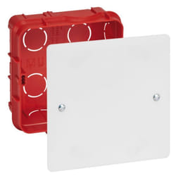 Boîte complète BATIBOX maçonnerie pour dérivation rectangulaire 85 x 85 x 40 mm - LEGRAND - 089271