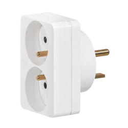 LEGRAND Adaptateur 2P+T 2 fiches 16A sur socle 20A