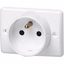 PRISE DE PLINTHE 2P+T A ENCASTRER LEGRAND 090196 Legrand -Prise de courant avec terre pour plinthe -Blanc