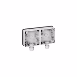 Boîtier étanche 2 postes horizontaux Plexo IP66 composable - gris LEGRAND 090493 Plexo 66 composable, boîtier étanche pour li ...