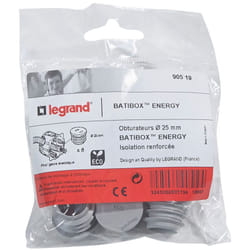 Legrand - Lot de 8 obturateurs pour boîte à encastrer Ecobatibox - Ø25mm