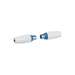 Fiches télévision coaxiales normalisées 1 mâle et 1 femelle Ø9,52mm - Legrand
