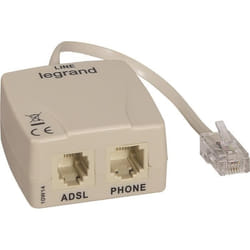 Filtre ADSL - LEGRAND - RJ 45 - Blanc - Prêt à poser - Intérieur