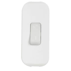 Interrupteur à touche luminescente - 2 A - blanc moucheté