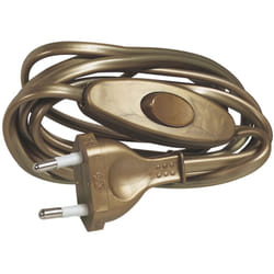 Cordon pré-équipé pour lampe avec fiche mâle et interrupteur 2A - Vieil Or - Legrand