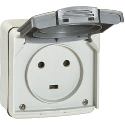 Legrand - Prise étanche 2P+T 20A Plexo complet IP55 saillie - Gris