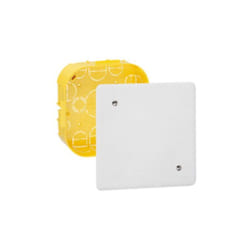 Boîte de dérivation pour plâtre avec plaque et vis - 115x115 prof. 40mm - Legrand