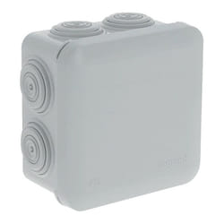 Boite carree 65x65x40 etanche plexo gris embout (7) ip55/ik07 650' c