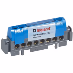 Le bornier de neutre Legrand, de couleur bleue, est conçu pour offrir une solution sécurisée et pratique pour le raccordement ...