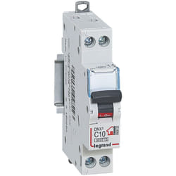 Legrand - Disjoncteur Phase + Neutre - 10A - bornes à vis - 1 module