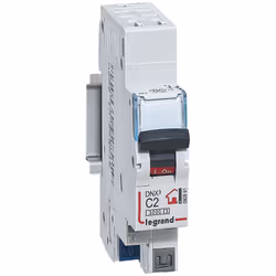 Le disjoncteur Phase + Neutre - 2A - bornes automatiques - 1 module DNX³ protège les appareils de commande contre les surtens ...