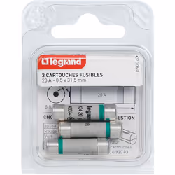 Les cartouches fusibles pour porte-fusibles avec témoin de Legrand permettent de couper le courant en cas de court-circuit ou ...
