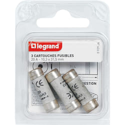 Legrand - Fusible à voyant 20a 10.3x31.5 blister de 3