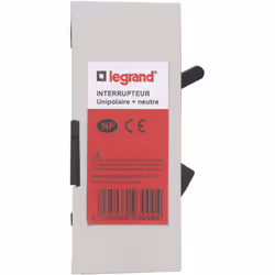 L’interrupteur Pac - unipolaire + neutre de Legrand s’utilise en rénovation pour coupure des circuits, par exemple dans les b ...