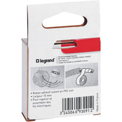 Legrand - Ruban adhésif isolant en PVC dimensions 15x10mm - Noir