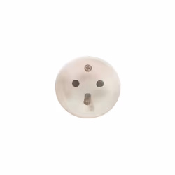 Fiche femelle avec terre plastique Annela. Intensité: 16A . Avec anneau. Couleur: Blanc. Capacité des bornes : 2,5 mm≤.