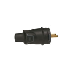 Legrand - Fiche mâle 2p+t caoutchouc noir à vis blister