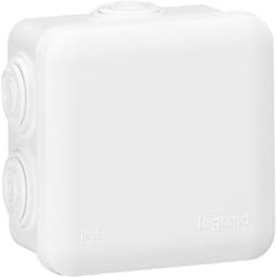 Legrand - Boîte de dérivation carrée - 80x80x45 mm - Fermeture par enclipsage - Blanc