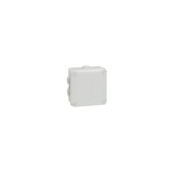 Boîte de dérivation carrée 105x105x55mm - Fermeture par 1/4 de tour - Gris - Legrand