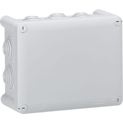 Boîte de dérivation rectangulaire - 180x140x86 mm - Fermeture 1/4 de tour - Gris - Legrand