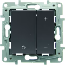 LEGRAND Ecovariateur Niloé noir avec enjoliveur finition fonte