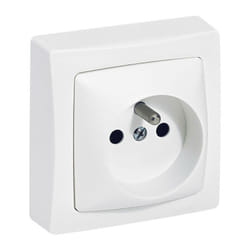 Legrand - Prise de courant avec terre Appareillage Saillie bornes auto Blanc (097356)
