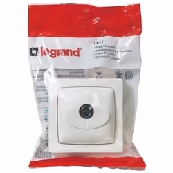 Prise TV - LEGRAND - Simple - Blanc - Mécanisme - Fixation murale en saillie