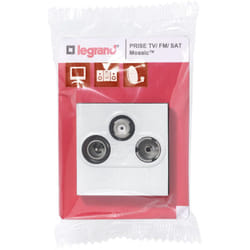 Legrand - Prise tv-r-sat dab+ Mosaic 2 modules - Blanc