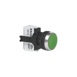 Baco - BAL21AA03A L21AA03A Bouton-poussoir collerette plastique, chromé noir 1 pc(s)