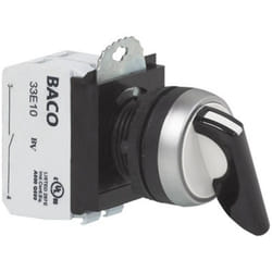Baco - BAL21MR03A L21MR03A Bouton sélecteur collerette plastique, chromé noir 2 x 45 ° 1 pc(s)
