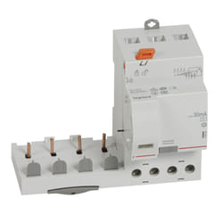 Bloc différentiel adaptable à vis DX³ pour disjoncteur 1 module par pôle 4P 400V type AC 40A 30mA - LEGRAND - 410499