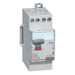 Interrupteur différentiel DX³-ID 2P 230V 40A type AC 30mA 2 modules - LEGRAND - 411611