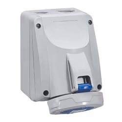 Prise saillie fixe P17 plastique IP67/67 IK09 2P+T 16A 200V~ à 250V~ - avec fermeture sans outil, livrée non verrouillée