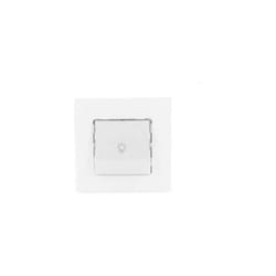 Legrand - 664115 Niloé Poussoir Lumineux porte-étiquettes Complet 6A 250V - Blanc