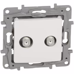 Prise TV double pour réseaux câblés Niloé 'F' à visser Pur LEGRAND 664766 Autre prise télévision Maintenance d’installation N ...