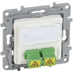 Legrand - Prise optique Niloé 2 traversées sc/apc simplex avec volet de protection Pur 664779