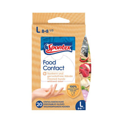 Spontex Food Contact Gants jetables Transparent Nitrile 1 pièce(s)