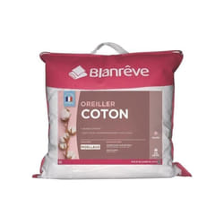 Les Tendances - blanreve lot de 2 oreillers en coton - 60 x 60 cm - blanc LOCOTHP--6060