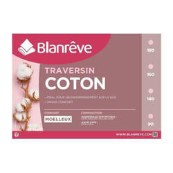 Les Tendances - Traversin en coton 180 cm Blanc
