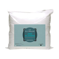 Les Tendances - lot de 2 oreillers microfibre anti-acariens 60X60CM LOACACDXX6060