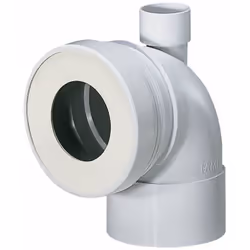 Pipe WC courte femelle avec piquage femelle coudée à 90°