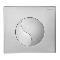 Plaque de commande Siamp yin yang, double volume, chromé mat