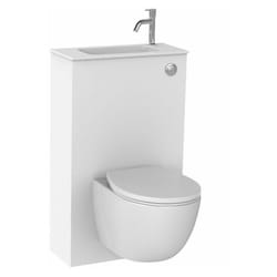 Pack WC Trio SIAMP Bati WC suspendu + cuvette + lave-main - 10005127