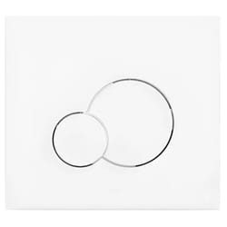 Plaque de commande double touche Siamp adesio, blanche