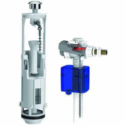 MECANISME DE CHASSE HYPER REGLABLE - A ETRIER TROP PLEIN TELESCOPIQUE ROBINET FLOTTEUR ULTRA SILENCIEUX 11dB A ECONOMIE D'EAU ...