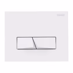 Plaque double volume pour bâti-support WC Ingénio Actionnement mécanique avec boutons en relief Installation rapide sans outi ...