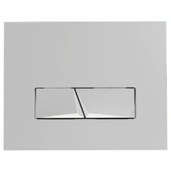 Plaque de commande wc encastré Siamp ingenio Pyramad double touche, chromé