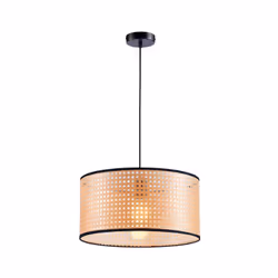 Craquez pour cette suspension en cage faite en PVC. Son design en liseret noir apportera une touche chic et authentique à vot ...