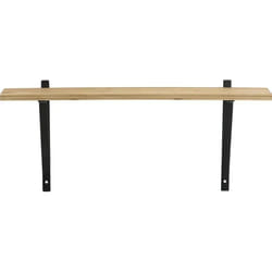 Les Tendances 204968 étagères Tablette flottante Mural Métal, Bois Beige, Noir